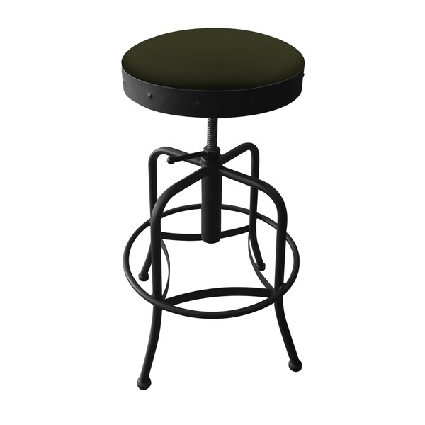 Holland Bar Stool Co Adjustable Stool, Black Wrinkle, Canter Pine Seat - 910BW010