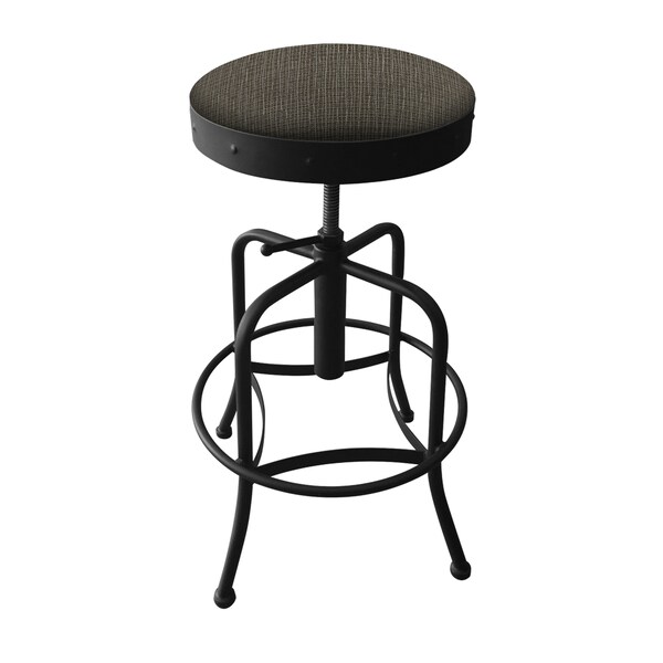Holland Bar Stool Co Adjustable Stool, Black Wrinkle, Graph Chalice Seat - 910BW019