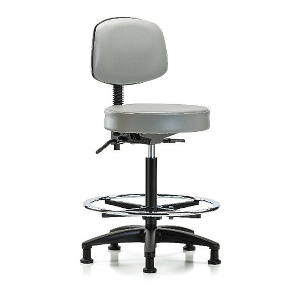 Blue Ridge Ergonomics Bench Stool, Hi, Vin, Bk, Tilt, CF, Gld, Dov - BR-VHBST-RG-T1-CF-RG-8567