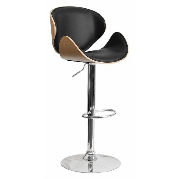 Flash Furniture Beechwood Barstool w/Curved Back, Blk - SD-2203-BEECH-GG