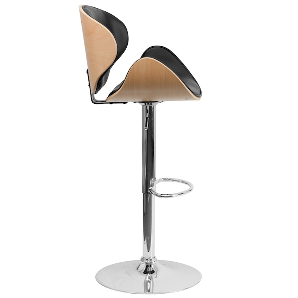 Flash Furniture Beechwood Barstool w/Curved Back, Blk - SD-2203-BEECH-GG