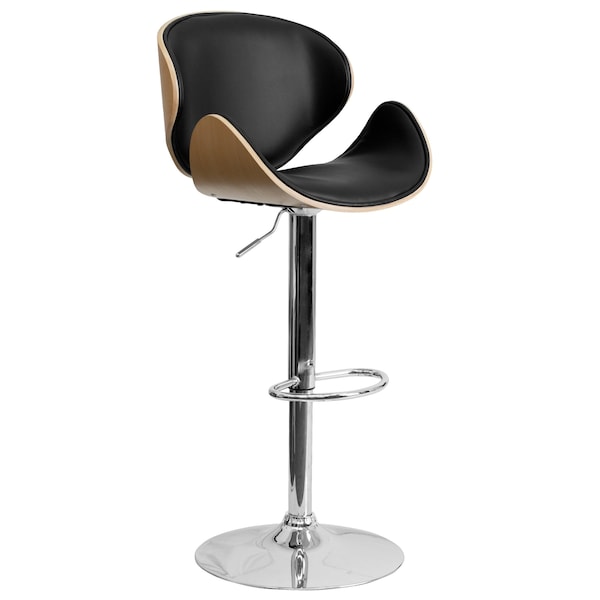 Flash Furniture Beechwood Barstool w/Curved Back, Blk - SD-2203-BEECH-GG