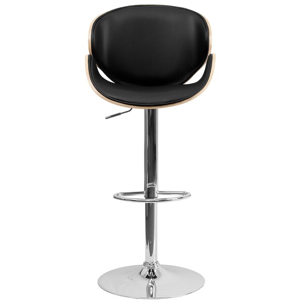Flash Furniture Beechwood Barstool w/Curved Back, Blk - SD-2203-BEECH-GG