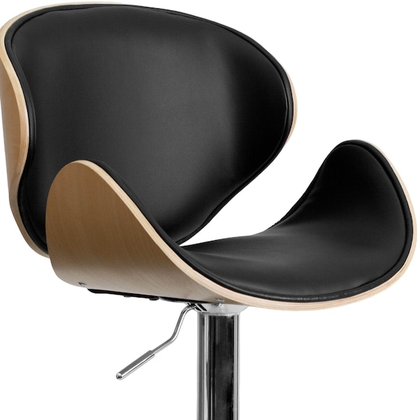 Flash Furniture Beechwood Barstool w/Curved Back, Blk - SD-2203-BEECH-GG