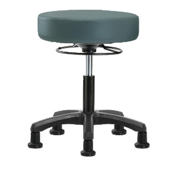 Blue Ridge Ergonomics Desk Mini-Stools, Vinyl, Glides, Blu - BR-VDHMS-RG-RG-8546