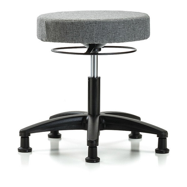 Blue Ridge Ergonomics Desk Stool, Fabric, Glides, Gry - BR-FDHSO-RG-RG-F44