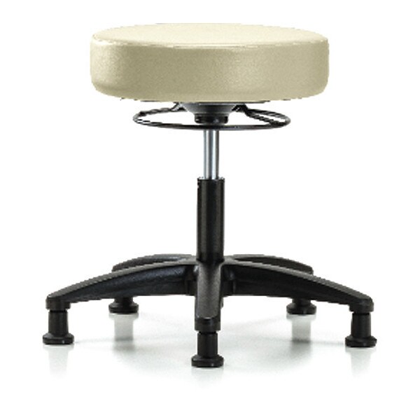 Blue Ridge Ergonomics Desk Stool, Vinyl, Glides, Wht - BR-VDHSO-RG-RG-8501