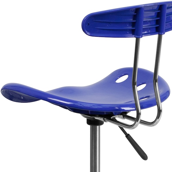 Flash Furniture Tractor Seat w/Chrome Frame, Nauticl Bl - LF-215-NAUTICALBLUE-GG