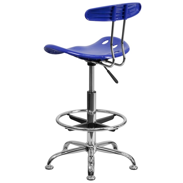 Flash Furniture Tractor Seat w/Chrome Frame, Nauticl Bl - LF-215-NAUTICALBLUE-GG