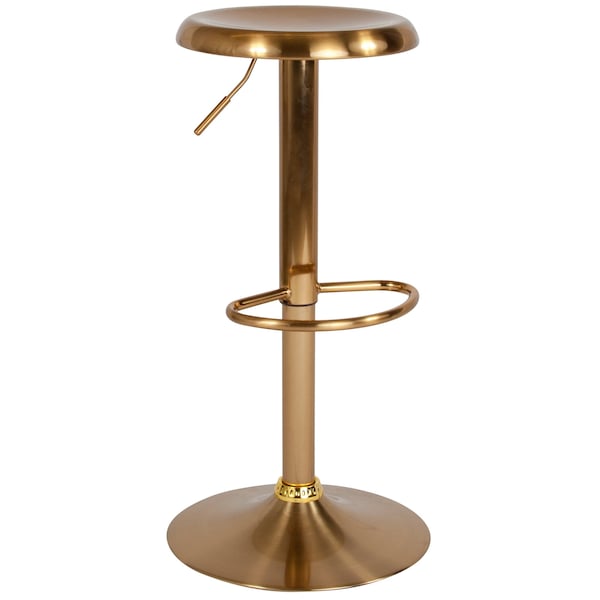 Flash Furniture Chair, Madrid, Adjstbl, Retro, Barstool, Gold - CH-181220-GD-GG