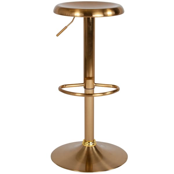 Flash Furniture Chair, Madrid, Adjstbl, Retro, Barstool, Gold - CH-181220-GD-GG