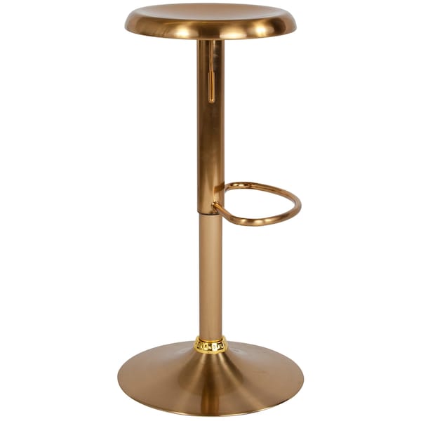 Flash Furniture Chair, Madrid, Adjstbl, Retro, Barstool, Gold - CH-181220-GD-GG