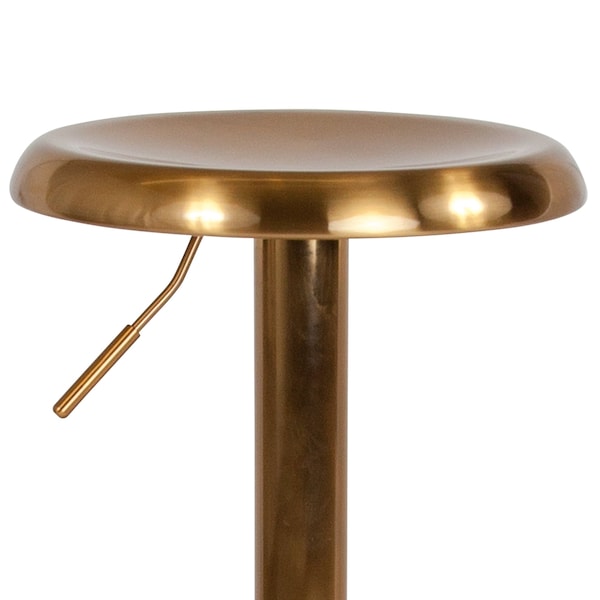Flash Furniture Chair, Madrid, Adjstbl, Retro, Barstool, Gold - CH-181220-GD-GG