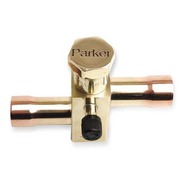 Parker Service/Shut Off Valve, 3/8 In, Copper - QL171R-06-06