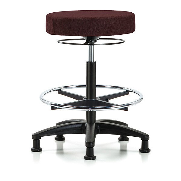 Blue Ridge Ergonomics Bench Stool, Hi, Fabric, CF, Glides, Bur - BR-FHBSO-RG-CF-RG-F41