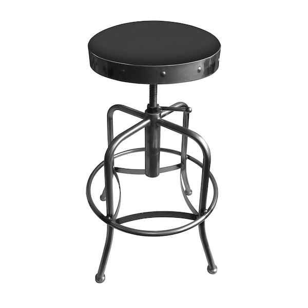 Holland Bar Stool Co Adjustable Stool, Clear Coat Finish, Canter Iron Seat - 910CL008