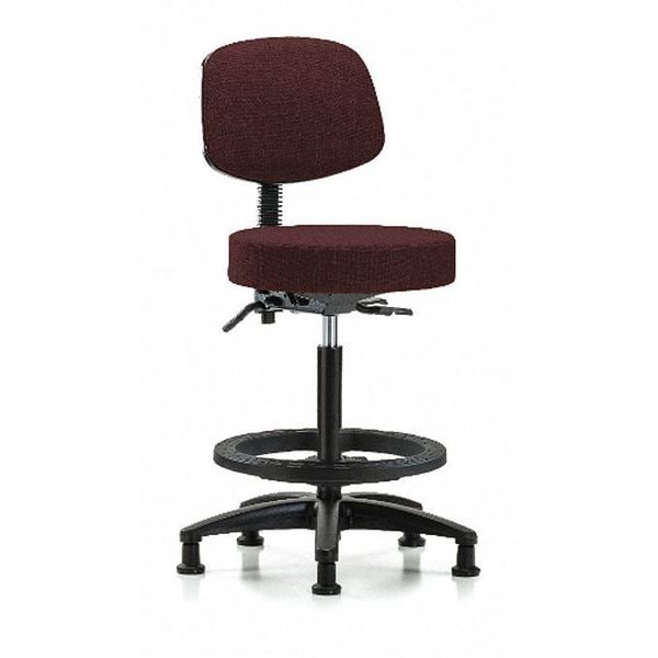 Blue Ridge Ergonomics Bench Stool, Hi, Fab, Bk, Tilt, BF, Gld, Bur - BR-FHBST-RG-T1-BF-RG-F41