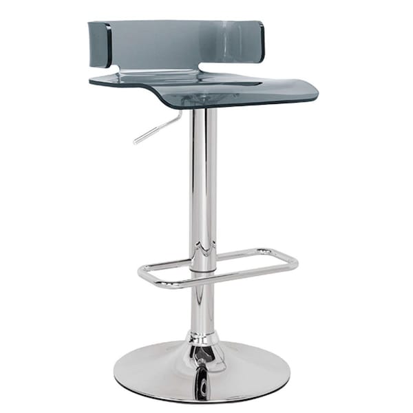 Made-To-Order 26-35 x 15 x 16 in. Adjustable Stool with Swivel, Gray & Chrome - MA3108362
