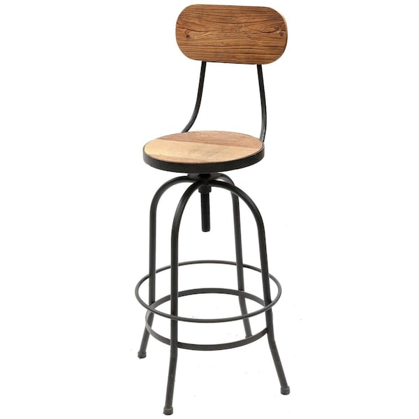 Progressive Furniture Karma Retro Adjustable Swivel Stool in Brown - A119-42
