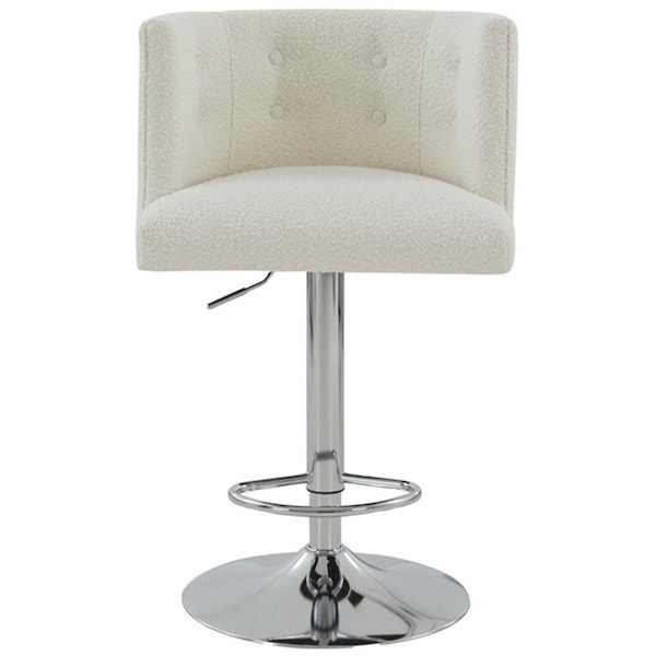 Safavieh Zayna Adjustable Barstool Ivory & Silver - SFV4709D