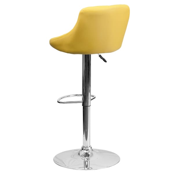 Flash Furniture Yellow Vinyl Barstool, PK2 - 2-CH-82028A-YEL-GG