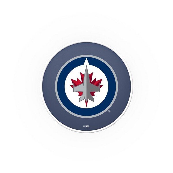 Holland Bar Stool Co 30" Winnipeg Jets Cushion Seat, 2-Ring Chrome Swivel Bar Stool - L7C130WINJET