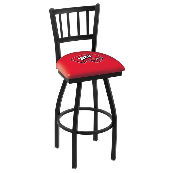Holland Bar Stool Co 25" Blk Wrinkle Western Kentucky Swivel Bar Stool, Jailhouse Back - L01825WESTKY