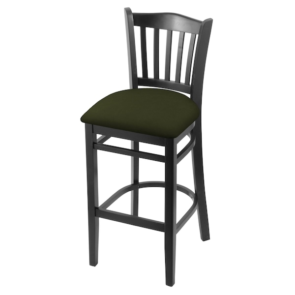 Holland Bar Stool Co 30" Bar Stool, Black Finish, Canter Pine Seat - 312030BLK010