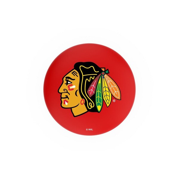 Holland Bar Stool Co 25" Chrome Chicago Blackhawks Swivel Bar Stool, Accent Ring - L8C3C25CHIHWK-R