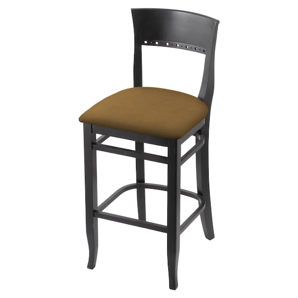 Holland Bar Stool Co 30" Bar Stool, Black Finish, Canter Saddle Seat - 316030BLK012