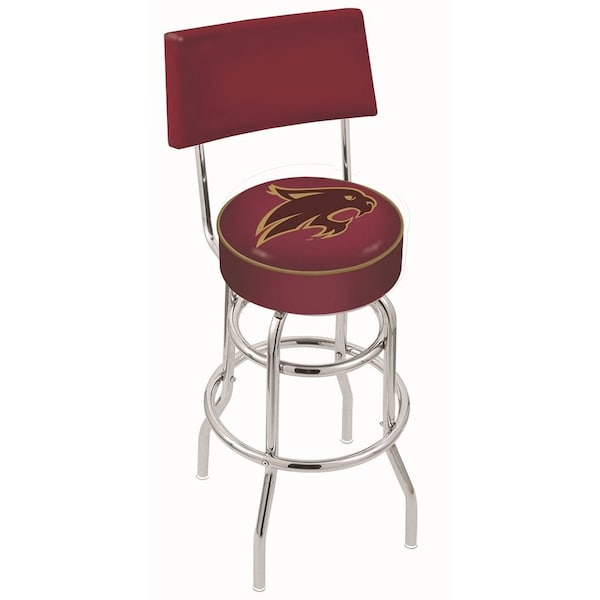 Holland Bar Stool Co 30" Chrome 2-Ring Texas State Swivel Bar Stool, Back - L7C430TEXSST
