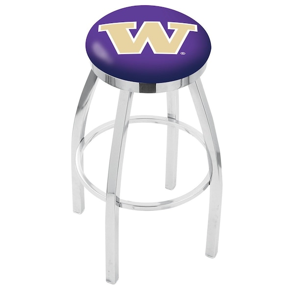 Holland Bar Stool Co 30" Chrome Washington Swivel Bar Stool, Accent Ring - L8C2C30WASHUN