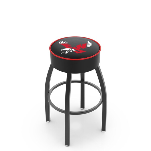 Holland Bar Stool Co 30" Eastern Washington Cushion Seat, Blk Wrinkle Base Swivel Bar Stool - L8B130EASTWA