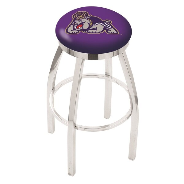 Holland Bar Stool Co 30" Chrome James Madison Swivel Bar Stool, Accent Ring - L8C2C30JMSMAD
