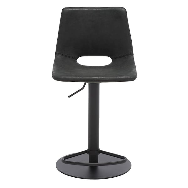Safavieh 18.5 x 17 x 34-44 in. Freya Gas Lift Bar Stool, Black - BST3014A