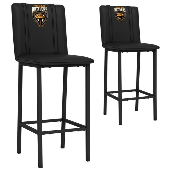 Dreamseat Bar Stool 500 with Texas Rattlers Primary Logo, 2PK - XZ500BSDBLK-PSPBR0055A