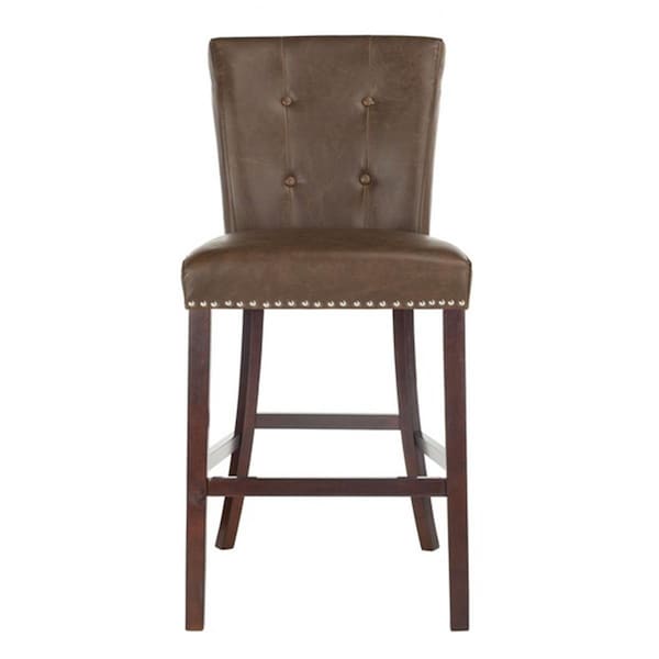 Safavieh 44.5 x 20 x 26.5 in. Taylor Bar Stool Brown & Espresso - BST6300D-SET2