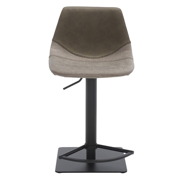 Safavieh 18.5 x 17.75 x 32.25-42.25 in. Rylen Gas Lift Bar Stool Grey & Black - BST3012B