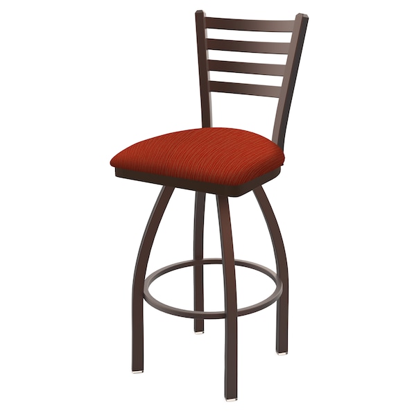 Holland Bar Stool Co 30" Swivel Bar Stool, Bronze Finish, Graph Poppy Seat - 41030BZ021