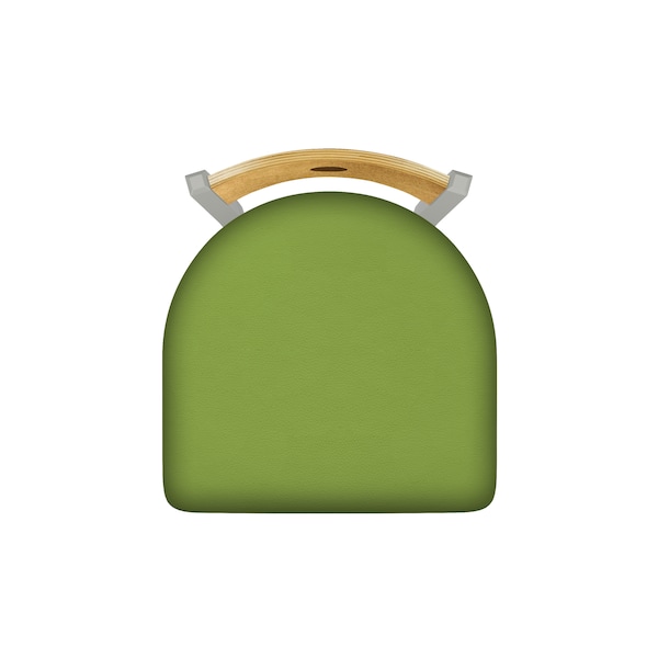 Holland Bar Stool Co 30" Swivel Counter Stool, SS Finish, Med Back, Canter Kiwi Green Seat - 83036ANMEDMPLB009