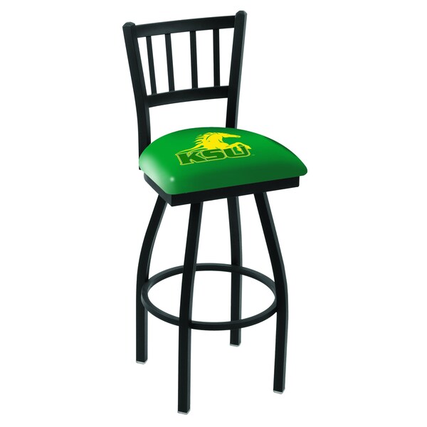 Holland Bar Stool Co 25" Blk Wrnkl Kentucky State Univ Swivel Bar Stool, Jailhouse Back - L01825KYSTUN