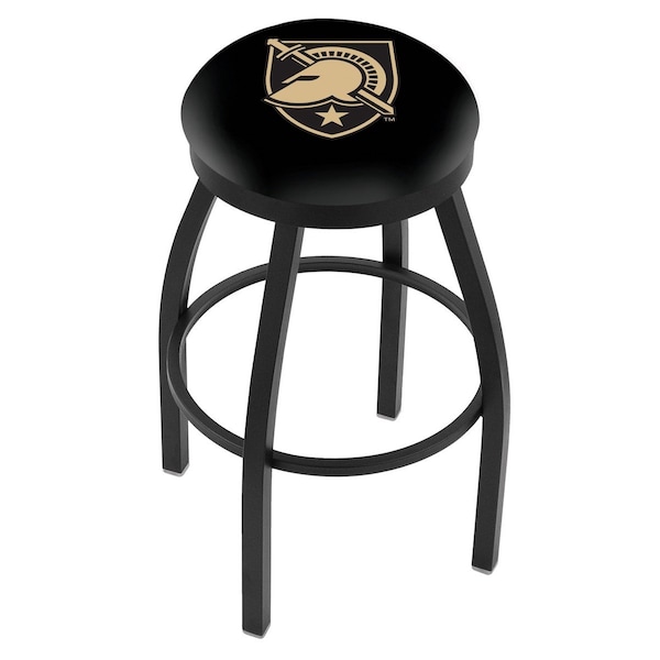 Holland Bar Stool Co 30" Blk Wrinkle US Military Academy ARMY Swivel Bar Stool, Accent Ring - L8B2B30USMILA