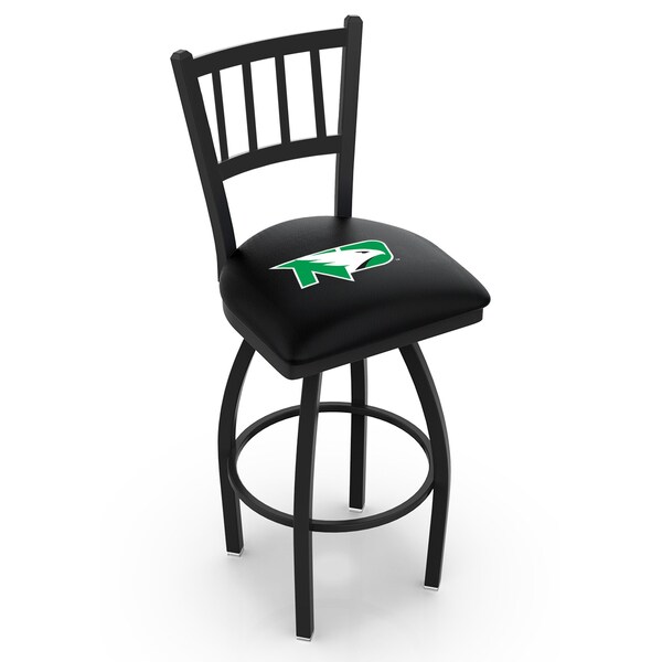 Holland Bar Stool Co 25" Blk Wrinkle North Dakota Swivel Bar Stool, Jailhouse Back - L01825NORDAK