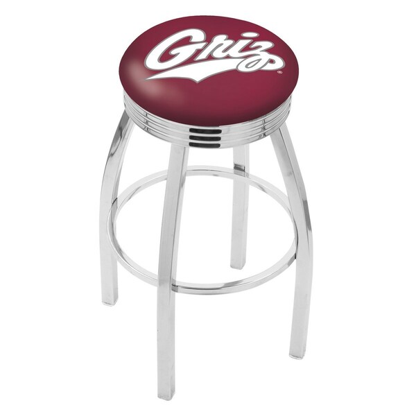 Holland Bar Stool Co 30" Chrome Montana Swivel Bar Stool, Accent Ring - L8C3C30MONTUN