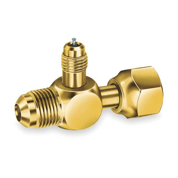 Jb Industries 1/4" Access Valve Tee w/ Flare Nut, Brass - A31853