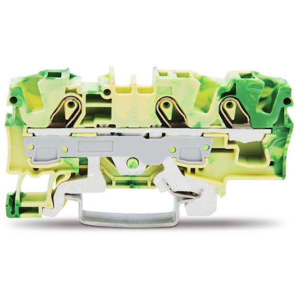 Wago 3-COND GROUND TERMINAL BLOCKS, 20-8 AWG GREEN/YELLOW,  - 2006-1307