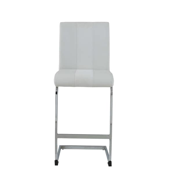 Global Furniture Usa Contemporary Fabric, PU D915 4 White Bar Stools - 2970