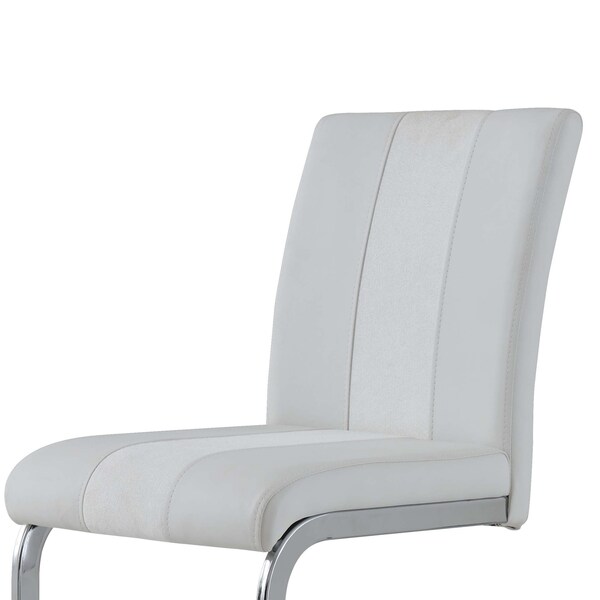 Global Furniture Usa Contemporary Fabric, PU D915 4 White Bar Stools - 2970