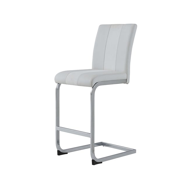 Global Furniture Usa Contemporary Fabric, PU D915 4 White Bar Stools - 2970