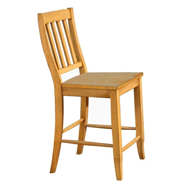Sunset Trading 24 in. Selections School House Barstool - Light Oak, 2PK - DLU-B20-LO-2